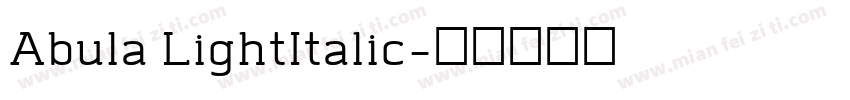 Abula LightItalic字体转换